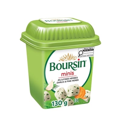 Boursin Minis Ail & Fines Herbes 130 g, 5,38 $/100g