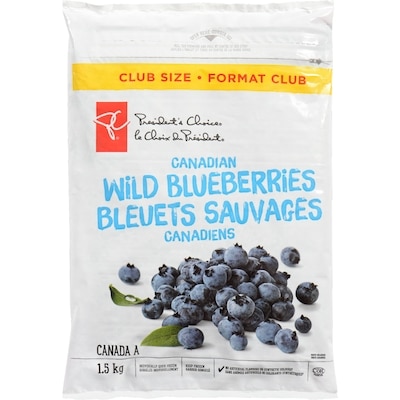 President's Choice Wild Blueberries 1.5 kg, $1.07/100g