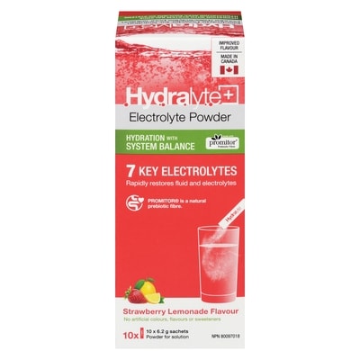 Hydralyte Electrolyte Powder Strawberry Lemonade 10 ea, $1.90/1ea