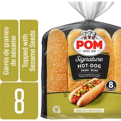 POM Signature Gold Hot Dog Buns 434 g, $1.15/100g