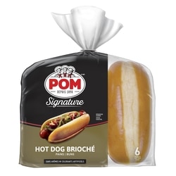 POM Pains à hot-dog Pain brioché Signature 434 g, 0,92 $/100g
