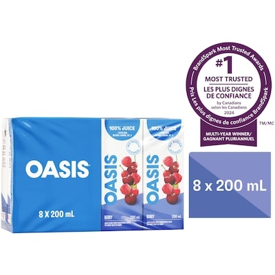 Oasis Berry Juice 8x200.0 ml, $0.34/100ml