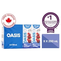 Oasis Jus de fruits des champs 8x200.0 ml, 0,28 $/100ml
