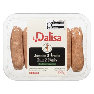 Dalisa Uncooked Preserved Sausages Ham & Maple 375 g 375 g, $1.60/100g