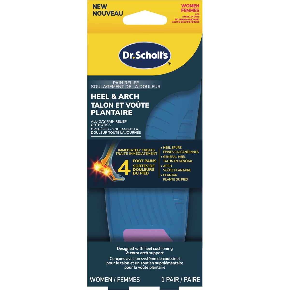 Dr Scholls Pro Heel Pain Women 1 ea, $13.59/1ea