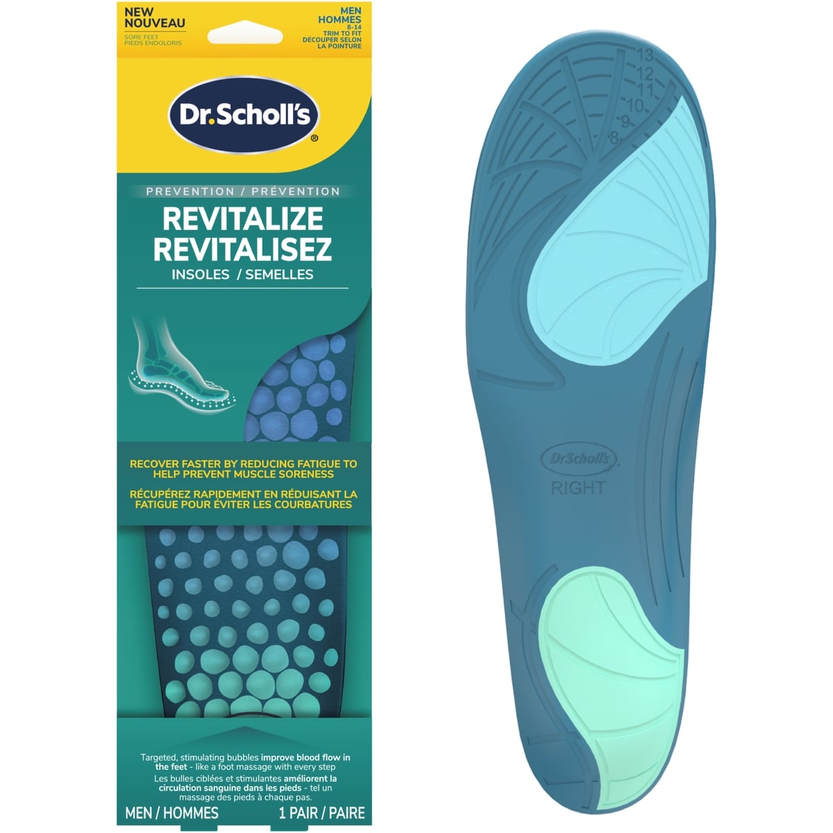 Dr. Scholl’s DS PRO PIEDS DOULEUR HOMMES 1 ea, 18,69 $/1ch