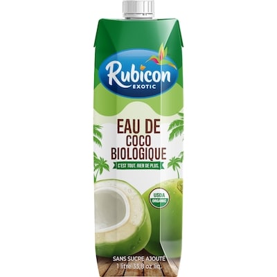 Rubicon Eau de coco biologique 1 l, 0,40 $/100ml