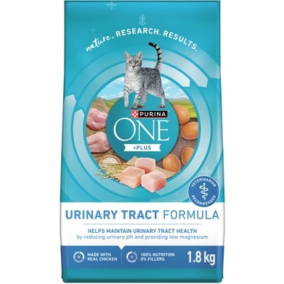 Purina ONE +Plus Urinary Tract Formula Chicken, Dry Cat Food 1.8 kg, $0.78/100g