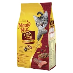 Meow Mix Cat Food, Tasty Layers Beef and Salmon Flavour