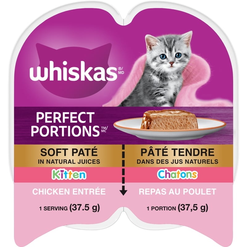 Whiskas Cat Food, Premium Food For Kittens Chicken Entrée 75 g