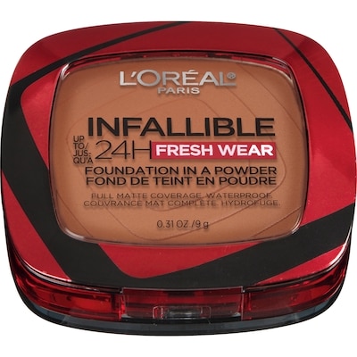 L'Oreal Paris Infallible 24H Fresh Wear In a Powder Foundation, Waterproof Matte Finish Deep Amber 375 9 g, $200.00/100g