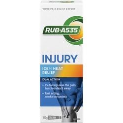 Rub A535 Injury Ice to Heat Relief Cream 100 g, $10.99/100g