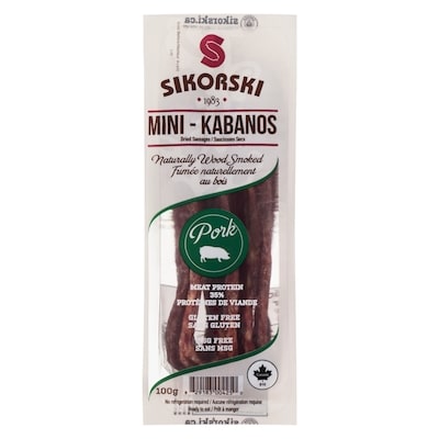 Sikorski Sausages Dried Sausages Mini - Kabanos Pork 100 g, $3.99/100g