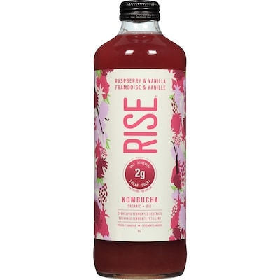 Rise Kombucha Raspberry And Vanilla 1 l, $1.00/100ml