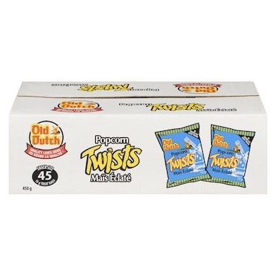 Old Dutch Popcorn Twists Snack Size 450 g, $2.89/100g