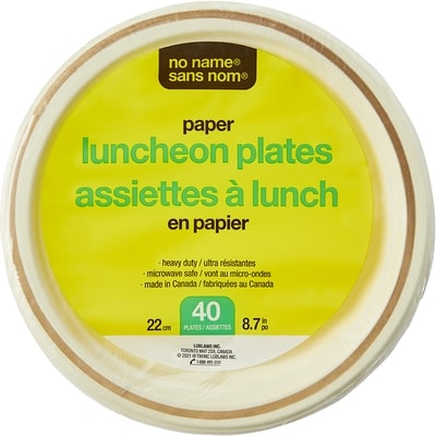 No Name Paper Luncheon Plates 40 Pack 40 ea, $0.16/1ea