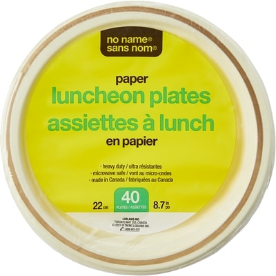Sans Nom Assiettes à Lunch En Papier 40 40 ea, 0,16 $/1ch