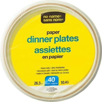 Sans Nom Assiettes en Papier 40 40 ea, 0,19 $/1ch