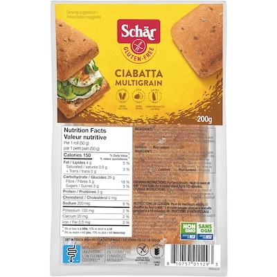 Schar Ciabatta Rolls 200 g, $4.75/100g