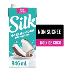 Silk Boisson à la noix de coco non sucrée, sans produits laitiers, longue conservation 946 ml, 0,32 $/100ml