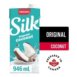 Silk Organic Coconut Milk alternative, Original, Dairy Free, Shelf Stable 946 ml, $0.21/100ml