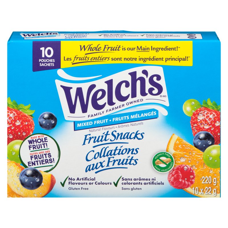 Welch's Fruit Snacks Mixed Fruit 10 x 22g - 22 g | No Frills Online