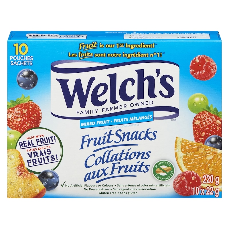 Fruit Snacks Mixed Fruit 10 x 22g