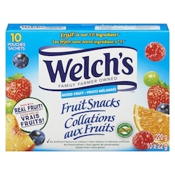 Welch’s Collations Aux Fruitsfruits Mélangés 10 x 22g 22 g, 19,50 $/100g