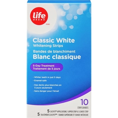 Life Brand Classic White Whitening Strips 10 ea, $1.70/1ea