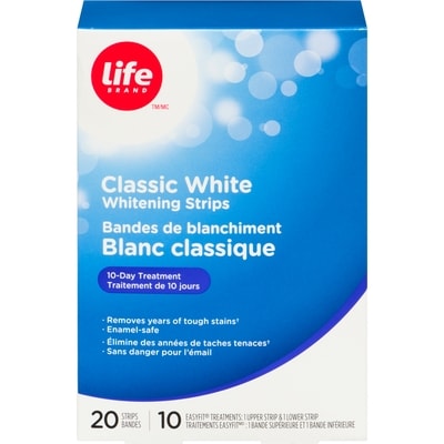 Life Brand White Strip Ten Day 20 ea, $1.25/1ea