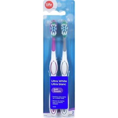 Life Brand Ultra White Soft Toothbrush 2 ea, $2.25/1ea
