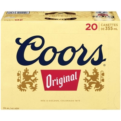 Coors Bière original (Pièce d’identité requise au moment du ramassage) 20x355.0 ml, 0,48 $/100ml