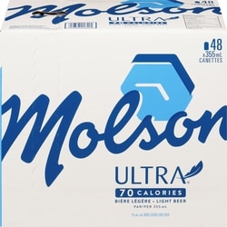 Molson Ultra 48 cannettes 355 ml (Pièce d’identité requise au moment du ramassage) 48x355.0 ml, 0,41 $/100ml
