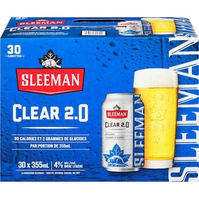 Sleemans Bière Légère Clear 2.0 (Pièce d’identité requise au moment du ramassage) 30x355.0 ml, 0,53 $/100ml