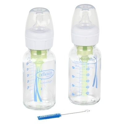 Dr. Brown Options+ Biberons En Verre Étroits De 120Ml 2Pk 1 ea, 20,49 $/1ch