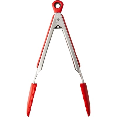 Everyday Essentials Silicone and Stainless Steel Tongs - Red 1 ea, $6.00/1ea