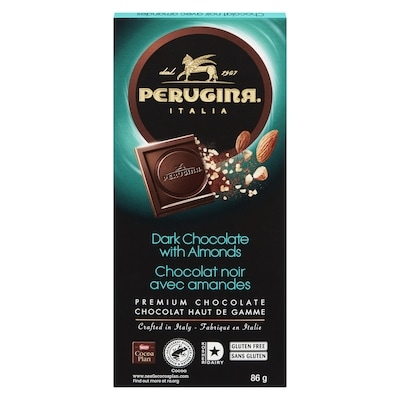 Perugina Dark Chocolate With Almonds 86 g, $5.80/100g
