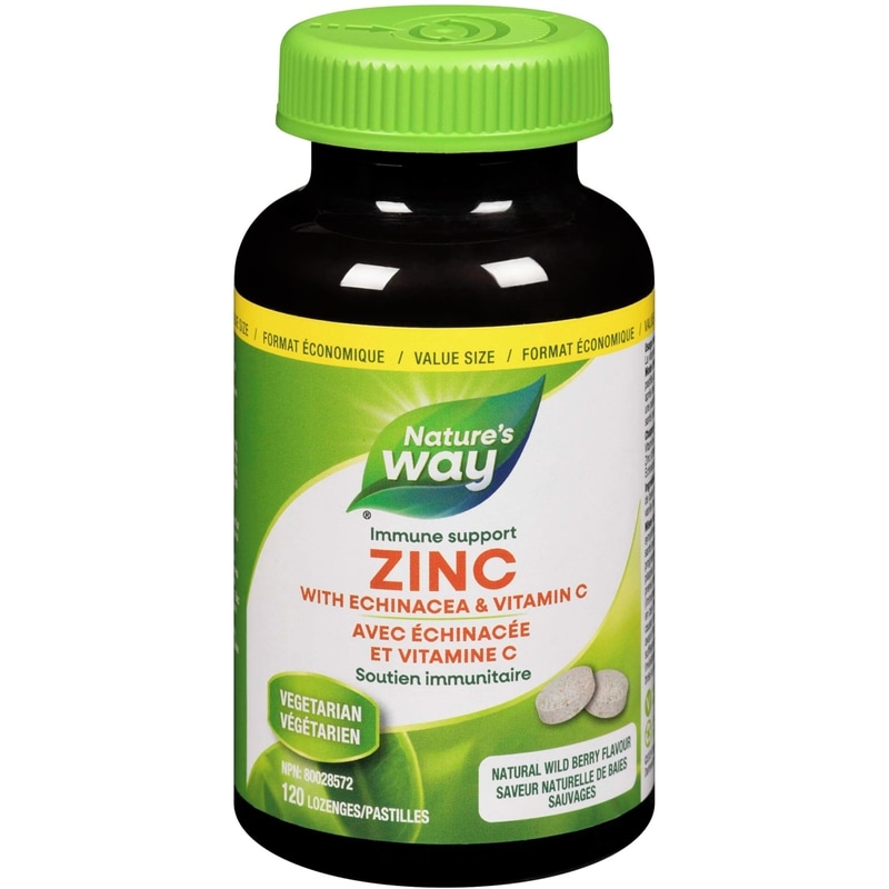 Zinc with Echinacea & Vitamin C Natural Wild Berry Flavour