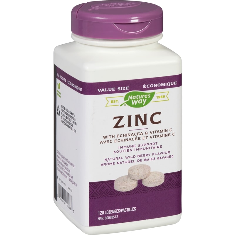 Zinc with Echinacea & Vitamin C Natural Wild Berry Flavour