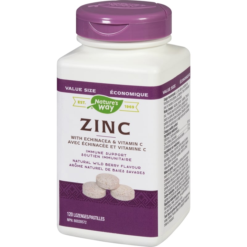 Zinc with Echinacea & Vitamin C Natural Wild Berry Flavour