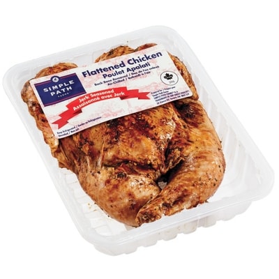 null Jerk Flattened Chicken, Air Chilled, Back Bone Removed $15.41/1kg $6.99/1lb