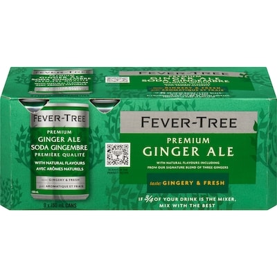 Fever Tree Ginger Ale 8x150.0 ml, $0.92/100ml