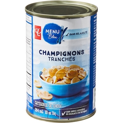 PC Menu Bleu Champignons tranchés 284 ml, 0,53 $/100ml