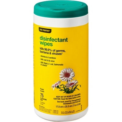 No Name Fresh Scent Disinfectant Wipes 75 ea, $0.06/1ea