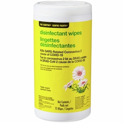No Name Fresh Scent Disinfectant Wipes 75 ea, $0.05/1ea