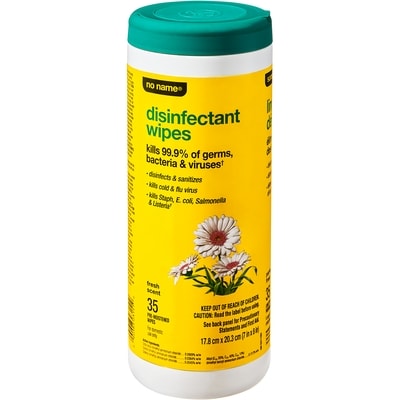 No Name Fresh Scent Disinfectant Wipes 35 ea, $0.09/1ea