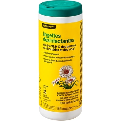 Sans Nom Lingettes désinfectantes, parfum frais 35 ea, 0,10 $/1ch