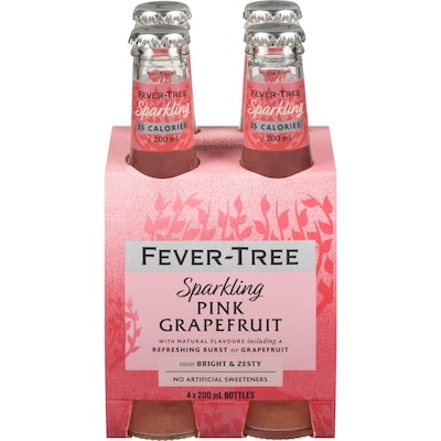 Fever Tree Pink Grapefruit Sparkling 4x200.0 ml, $1.12/100ml