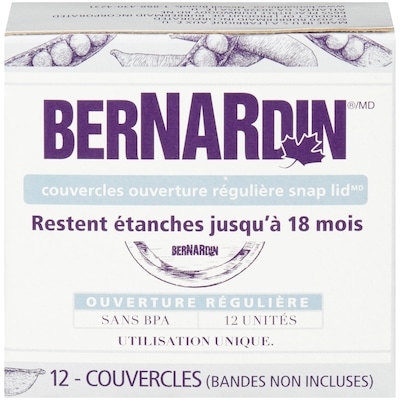 Bernardin Couvercles Ouverture Régulière Snap Lid 12 ea, 0,50 $/1ch