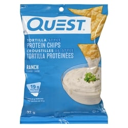 Quest Croustilles de style tortilla protéinées ranch saveur 32 g, 14,97 $/100g